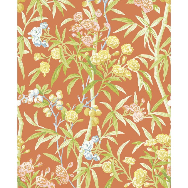 Contemporary The House of Scalamandré Lanai Wallcovering, Guava For Sale - Image 3 of 3