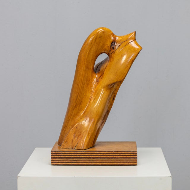 1980s Abstract Organic Wood Sculpture by H. Hinfelaar, Netherlands, 1980s For Sale - Image 5 of 11