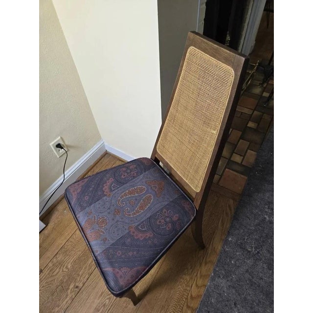 Mid 20th Century Set of 4 Mid-Century Cane Back Dining Chairs For Sale - Image 5 of 12
