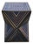 Contemporary Traditional Moroccan Resin and Walnut Wood Stool / Blue Hourglass Silhouette For Sale