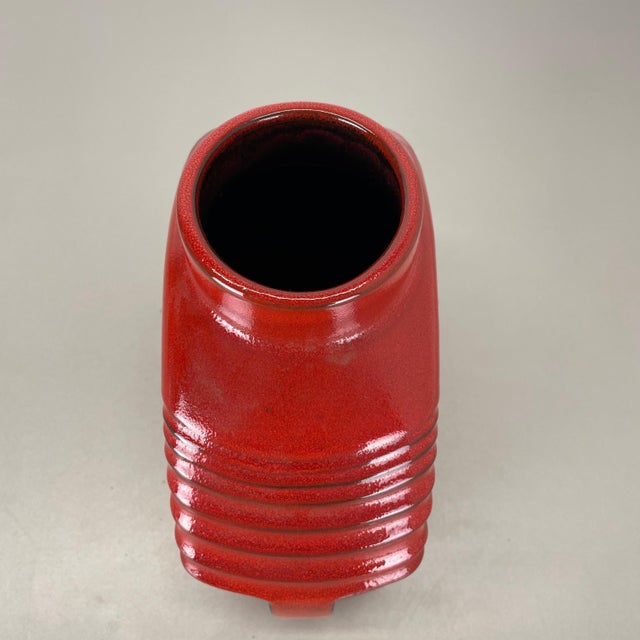 Large Red Abstract Vase by Cari Zalloni for Steuler, 1970s For Sale - Image 14 of 18