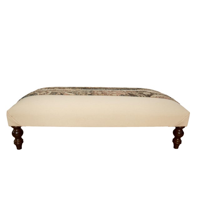 :: Limited edition Old New House® exclusive patented Mod Tables® canvas ottoman table with swappable / changeable rug...