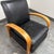Sam Moore Arizona Onyx Leather + Tawny Finish Wood Recliner For Sale - Image 10 of 12