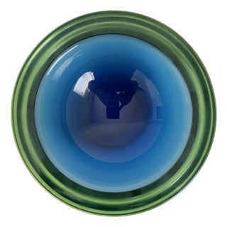 Seguso Vetri Murano Sommerso Glass Bowl, 1960s Italy, Attributed For Sale
