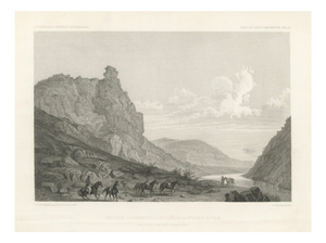 F.W. Egloffstein, Utah Landscape, Weber River & Sheep Rock Canyon View, 1861, Print