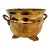 1970’s Solid Brass 5.5' Cache Pot With Feet and Handles For Sale