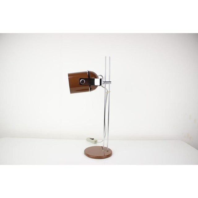 Mid-Century Adjustable Table Lamp attributed to Stanislav Indra, 1970s For Sale - Image 4 of 9