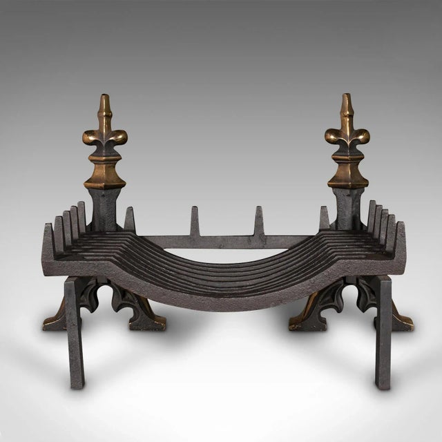 Late 19th Century 1900s Antique Victorian Art Nouveau Fireplace Set For Sale - Image 5 of 11