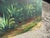 Textile Vintage Original Landscape Painting of a Rustic Cottage & Garden, Signed For Sale - Image 7 of 10