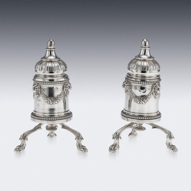 Antique French Silver Salt and Pepper Mills from Odiot, Paris, 1880s, Set of 4 For Sale - Image 6 of 18