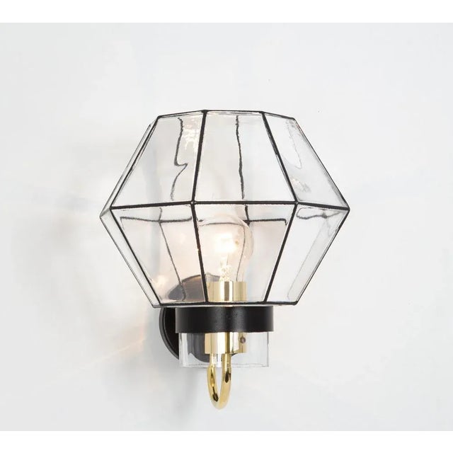 1970s Iron and Glass Wall Light Sconces from Limburg, Germany, 1960s, Set of 2 For Sale - Image 5 of 8