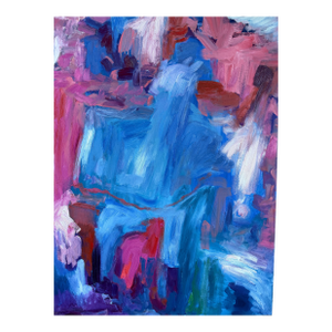 “City Bell” – Contemporary Colorful Abstract Expressionist Oil Painting by Monica Shulman