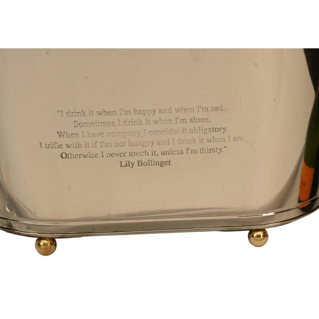 Large Napoleon Bonaparte Silver Plate Champagne Bucket For Sale - Image 4 of 5