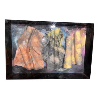 Textural Mixed Media Wall Art in Earth Tones For Sale