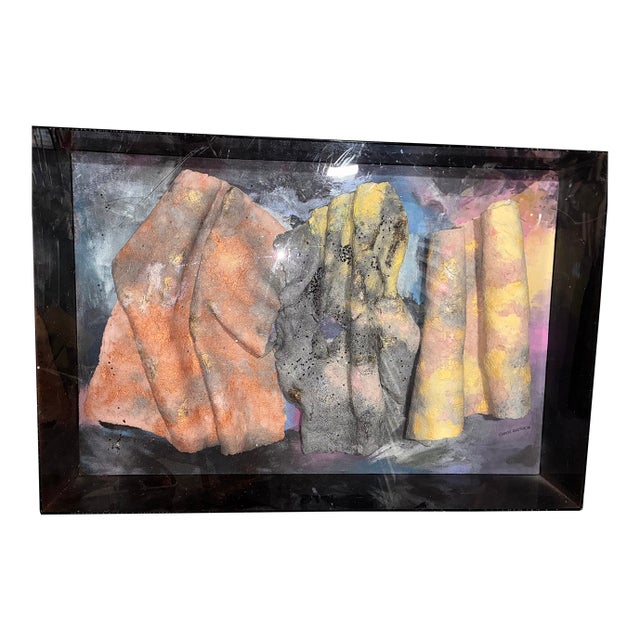 Textural Mixed Media Wall Art in Earth Tones For Sale