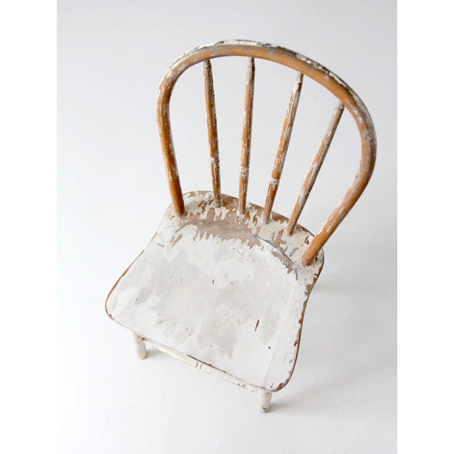 Vintage Painted Windsor Bow Back Chair For Sale - Image 10 of 17