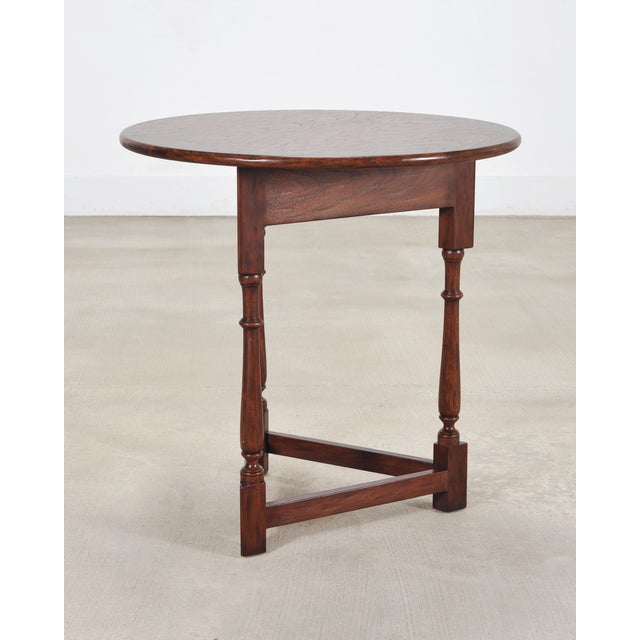 Wood Ralph Lauren Country English Style Walnut Cricket Pub Table For Sale - Image 7 of 18