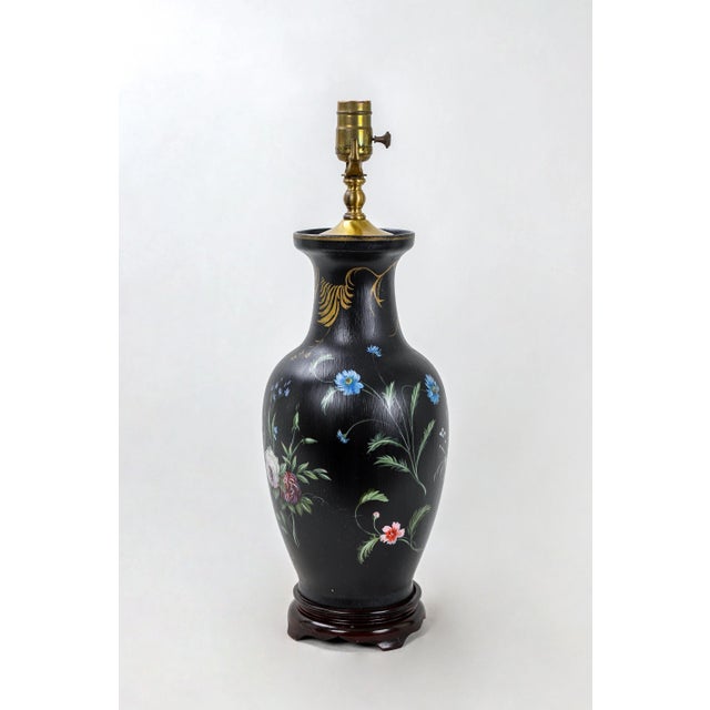 Early 20th Century Vintage Porcelain Vase Lamp For Sale - Image 4 of 9
