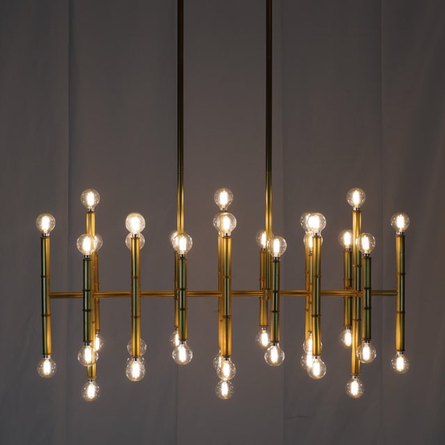 Brass Jonathan Adler Meurice Rectangle Chandelier For Sale - Image 8 of 8