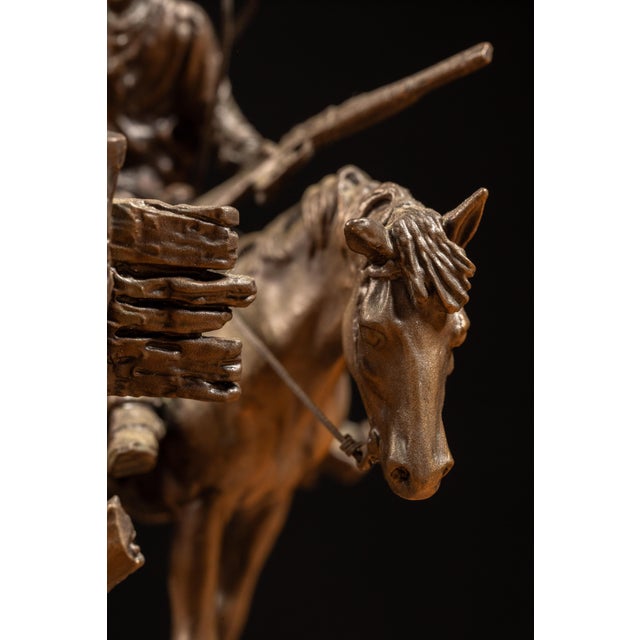1970 John Polland “Wanted” Limited-Edition Solid Bronze Western Sculpture For Sale In Chicago - Image 6 of 8