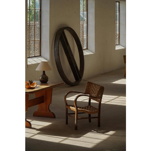 Mid-Century Modern Armchair in Beech and Rope by Erich Dieckmann, 1940s For Sale - Image 3 of 18
