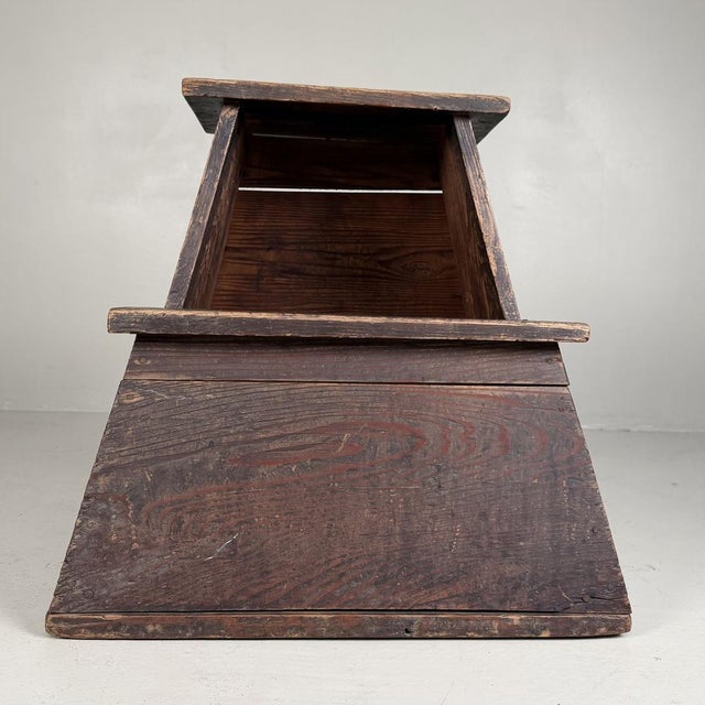Antique Japanese Wooden Step Stool, 1890s For Sale - Image 5 of 10