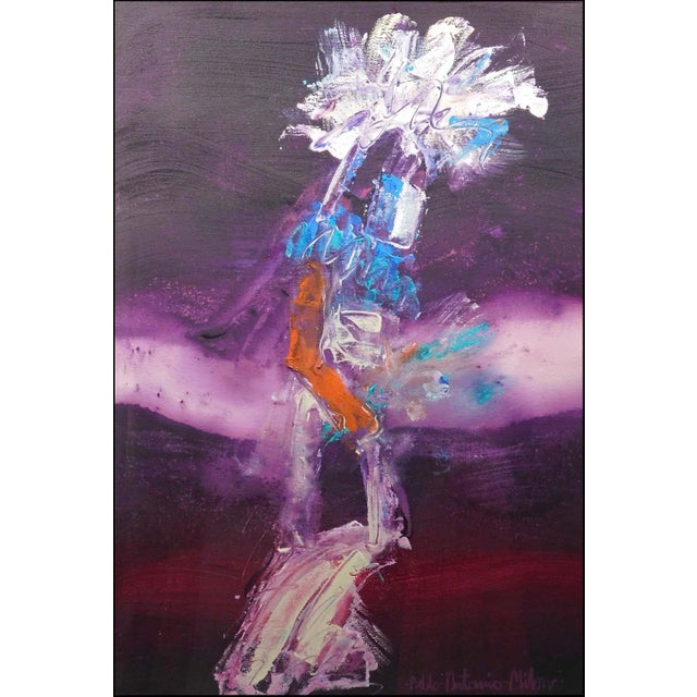 "Dancing Kachina " Original Acrylic Painting On Paper by Pablo Antonio Milan Hand Signed by the Artist Art Size : 55.5" x...