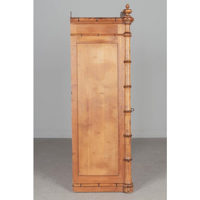 19th Century French Faux Bamboo Vitrine or Wall Cabinet For Sale - Image 4 of 10