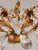 Hollywood Regency Hand-Forged Gold Leaf Gilded Floral 2-Light Wall Lamp with Crystals, 1950s For Sale - Image 10 of 18