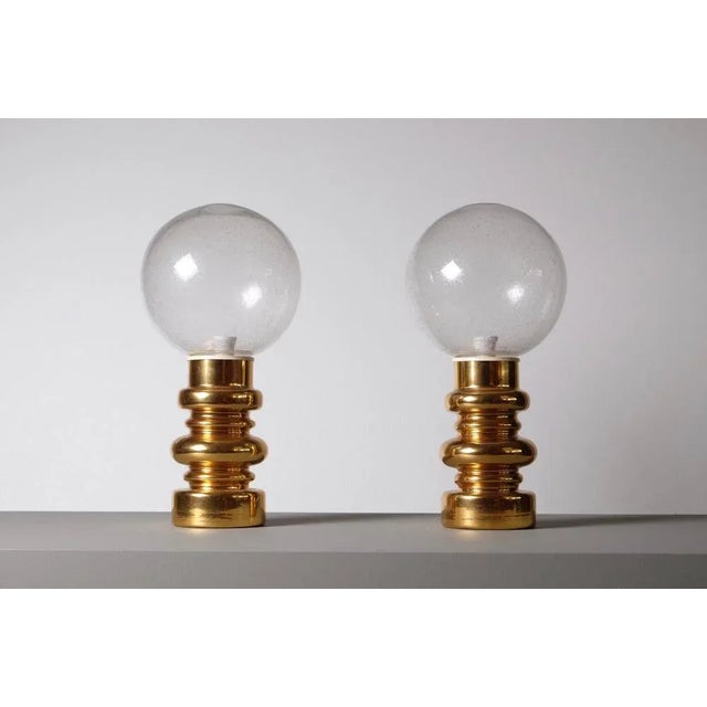 Swedish Ceramic and Glass Table Lamps, 1970s, Set of 2 For Sale - Image 4 of 10