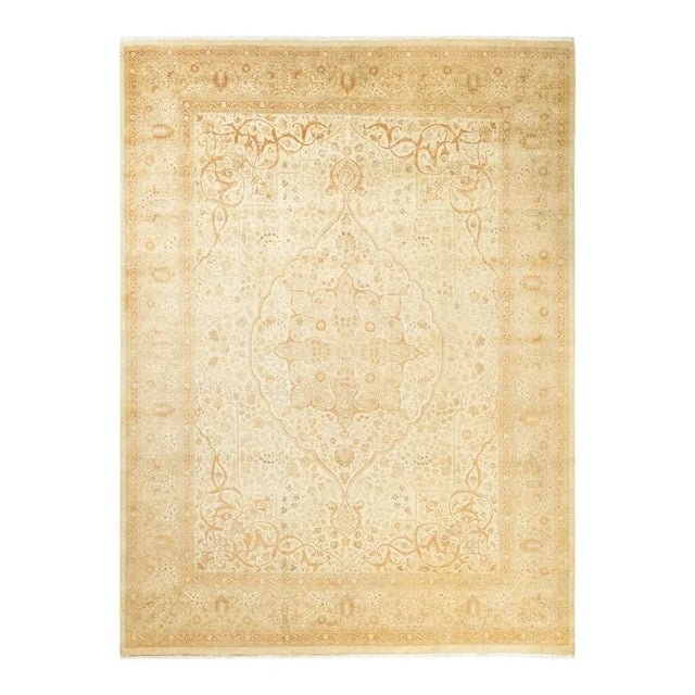 Mogul Collection Hand-Knotted Area Rug - Ivory 8' 0" x 10' 7" For Sale - Image 9 of 9