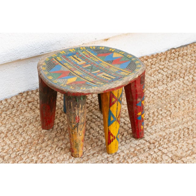 Tribal Antique Tribal Motif Nupe Stool For Sale - Image 3 of 9