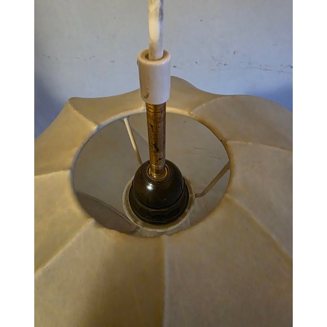 Metal Vintage Cocoon Pendant Lamp, 1960s For Sale - Image 7 of 8