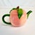 1980s Vintage Hollywood Regency Trompe L’Oeil Peach Tea Pot For Sale - Image 6 of 10