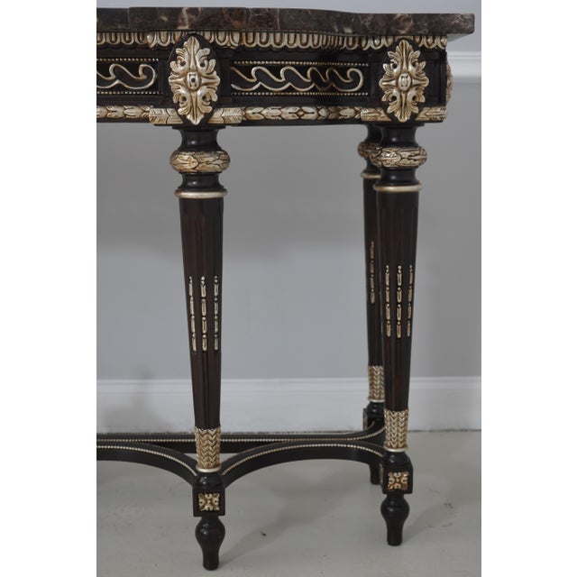 French Louis XVI Style Marble Top Console Table For Sale In Philadelphia - Image 6 of 16