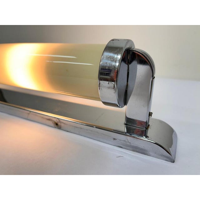1930s Large Bauhaus Chrome Wall Lamp, Former Czechoslovakia, 1930s For Sale - Image 5 of 9
