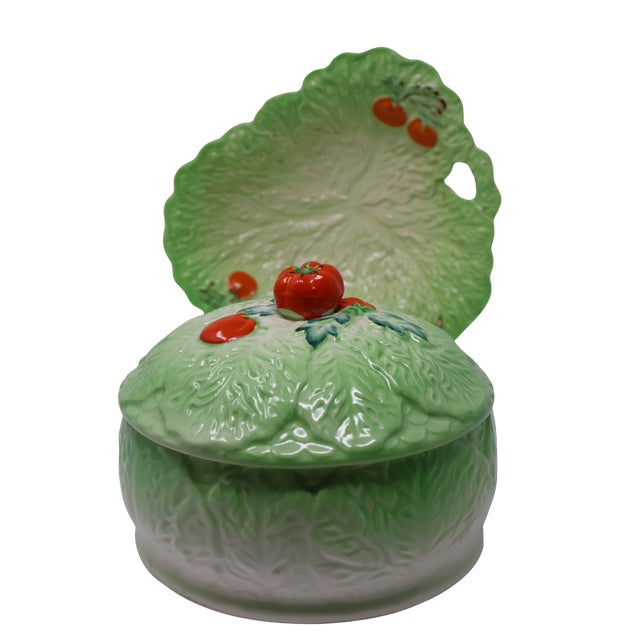 Mid 20th Century Vintage Carlton Ware & Beswick Lettuce-and-Tomato Collection With Japanese Covered Bowl — Set of 5 For Sale - Image 5 of 18