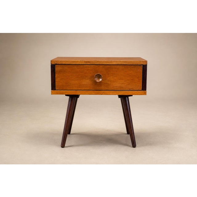 Brown Brazilian Modern Accent Table in Rosewood & Pau Marfim by Cimo, Brazil, 1950s For Sale - Image 8 of 18
