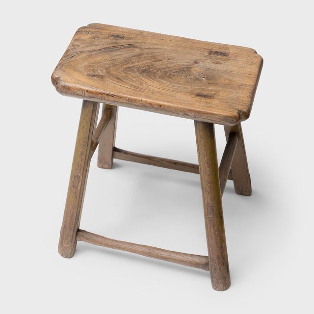 Chinese Chinese Splayed Leg Courtyard Stool, C. 1900 For Sale - Image 3 of 5
