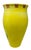 Vintage 1980s Italian Hand-Painted Yellow Floral Ceramic 12-Inch Urn Vase For Sale - Image 4 of 12