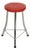 Stool in Red Faux Leather and Chrome from Brabantia, 1950s For Sale