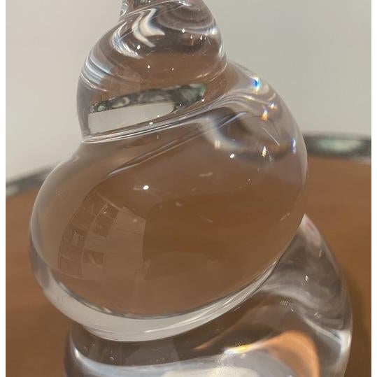 Mid-Century Modern Signed Crystal Art Glass Paperweight For Sale - Image 3 of 3