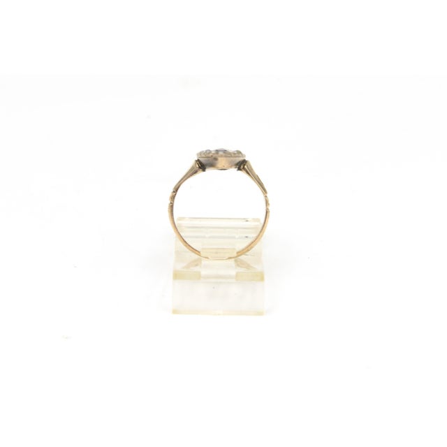 Antique Victorian 14k Gold Garnet and Seed Pearl Navette Ring, Size 5 For Sale In Miami - Image 6 of 12