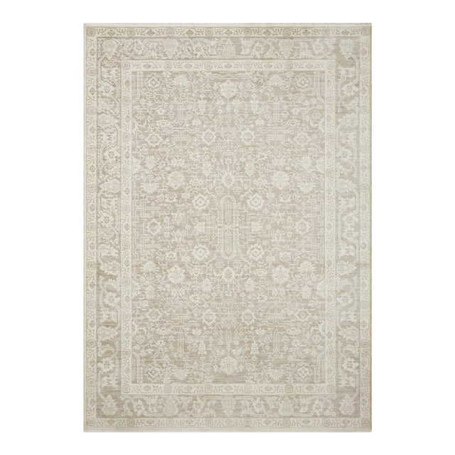 Amber Lewis x Loloi Zuma Sand / Stone 5'-3" x 7'-9" Area Rug For Sale