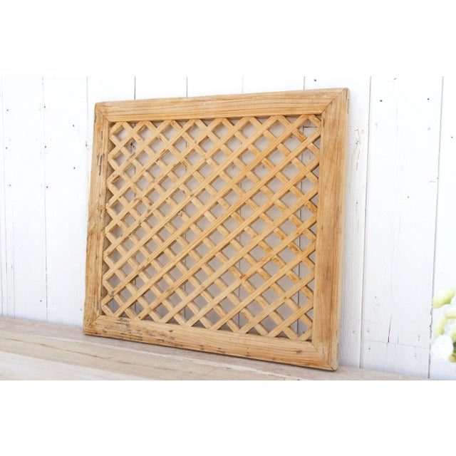 Antique Bleached Wood Chinese Window For Sale - Image 4 of 9