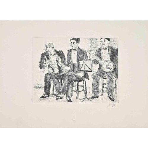 Etching on paper. Hand signed in pencil. Very good condition. Fritz Heinsheimer (German, 1897–1958) was a notable painter...