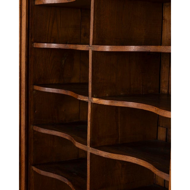 Vintag Industrial Style Wooden Rolling Shutter Filing Cabinet, 1940s For Sale - Image 10 of 18