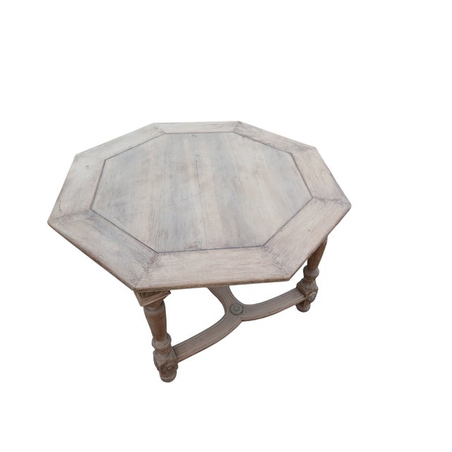 Antique French Louis XIII Style Octagonal Walnut Table, 1860 For Sale - Image 4 of 7