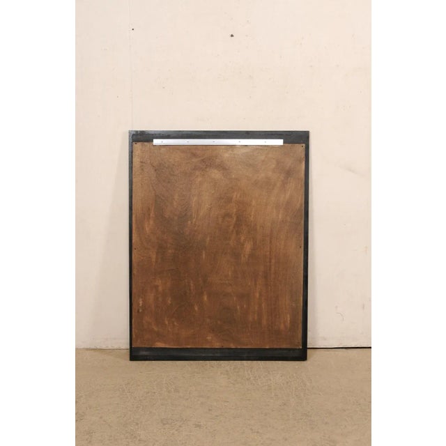Contemporary Sleek Black Artisan Mirror For Sale - Image 3 of 10