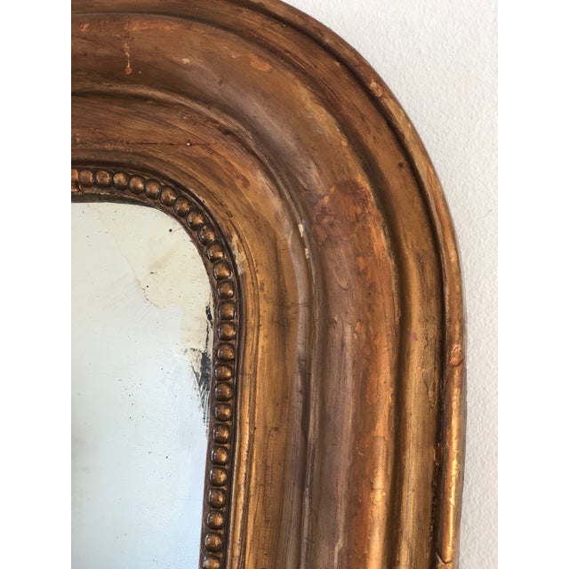 Bronze Large Antique French Louis Philippe Giltwood Mirror – Late 19th Century For Sale - Image 8 of 11